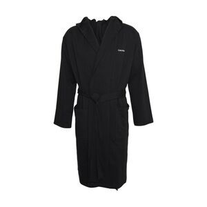 Calvin Klein Mens Modern Cotton Bathrobe / Black